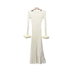 Slim Striped Temperament Puppet Dress