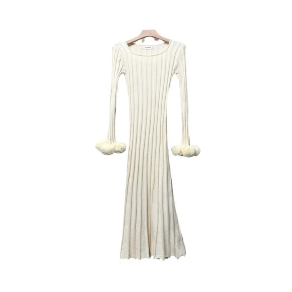 Slim Striped Temperament Puppet Dress