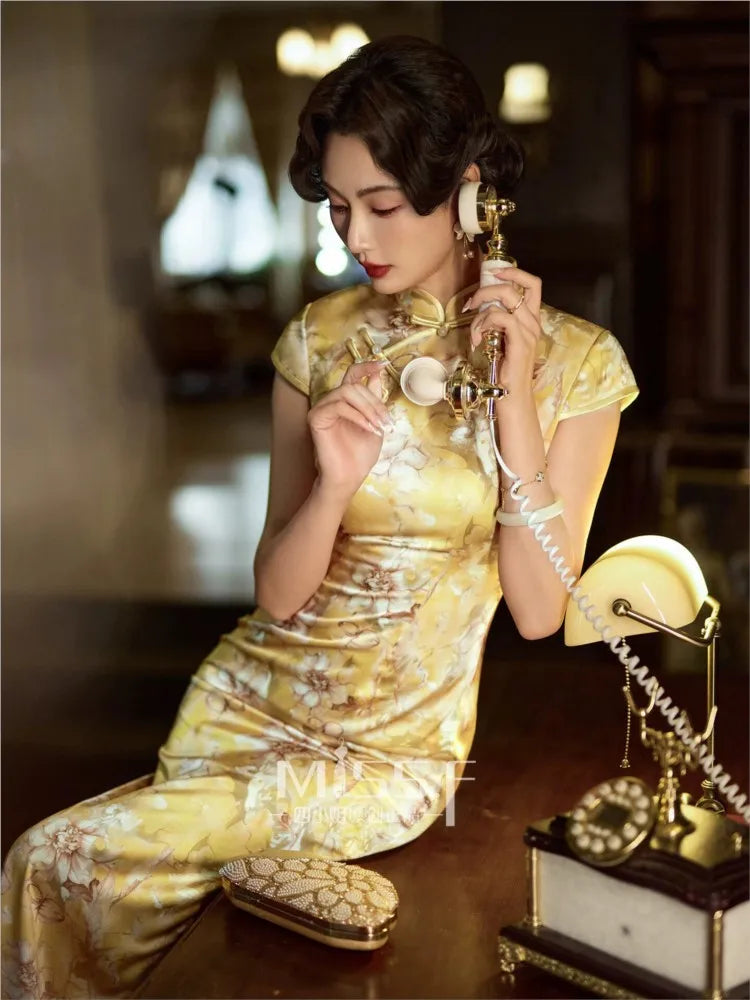 Yellow Silk Everyday Dress