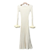 Slim Striped Temperament Puppet Dress