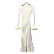 Slim Striped Temperament Puppet Dress