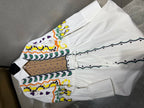 Luxury Cotton Embroidered White Maxi Dress
