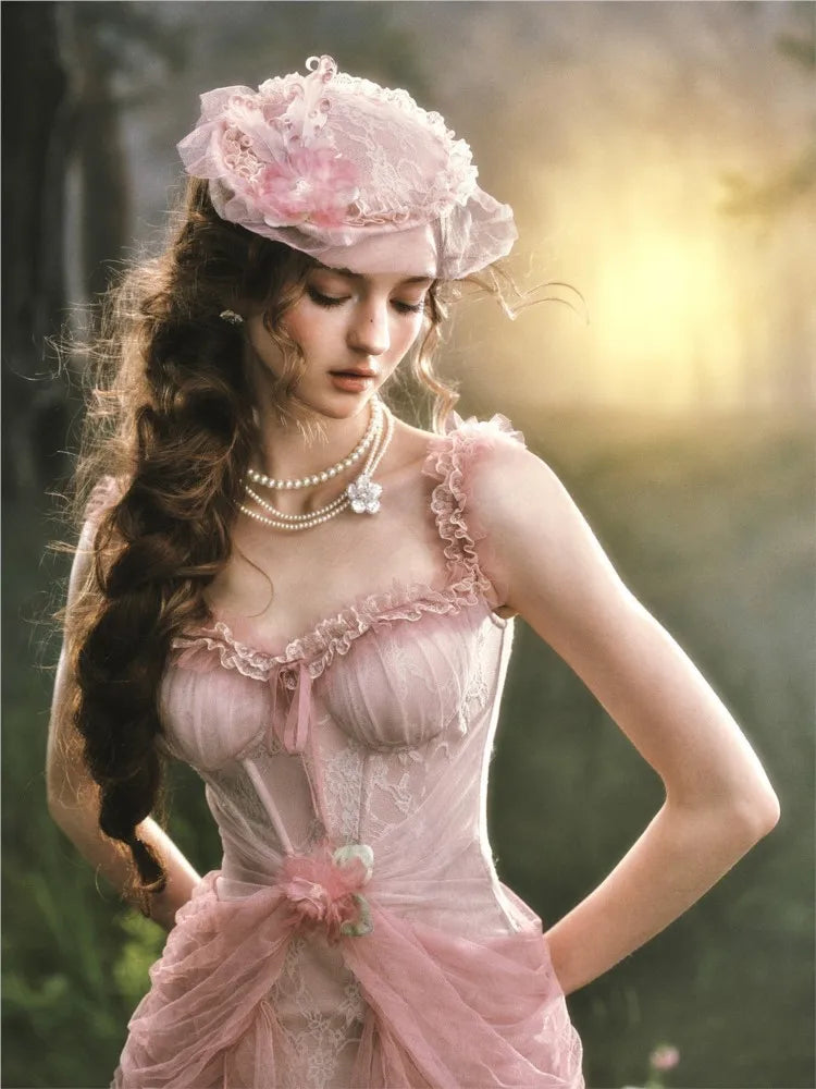 Pink Crabapple Blossom Dress
