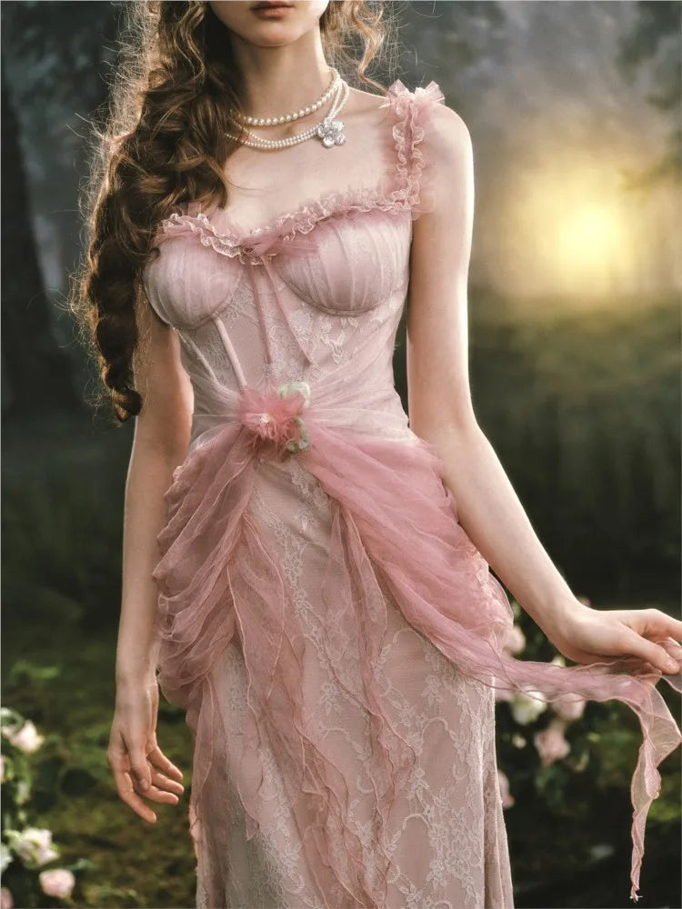 Pink Crabapple Blossom Dress