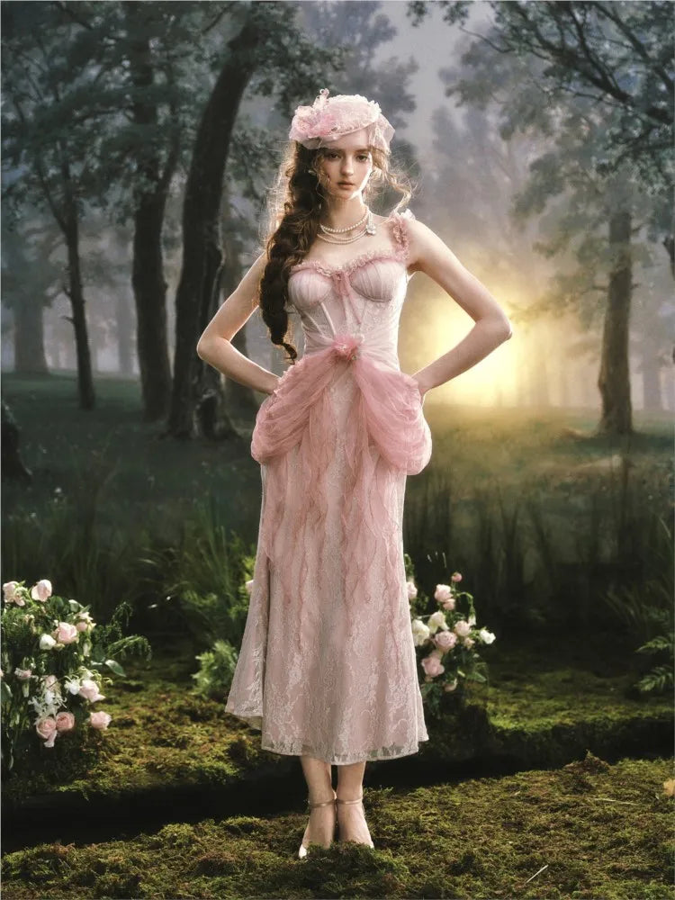 Pink Crabapple Blossom Dress