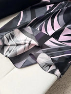 Geometric Silk Floor-Length Dress