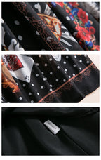 Floral Appliques Maxi Chiffon Dress